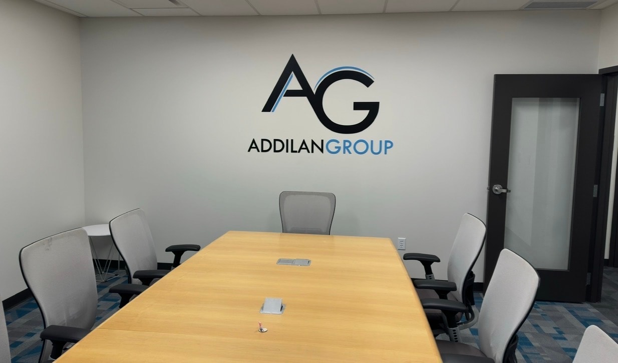 Addilan Group exhibit at Dimensional Logos & Wall Graphics